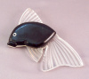 BP26 black & clear lucite fish pin